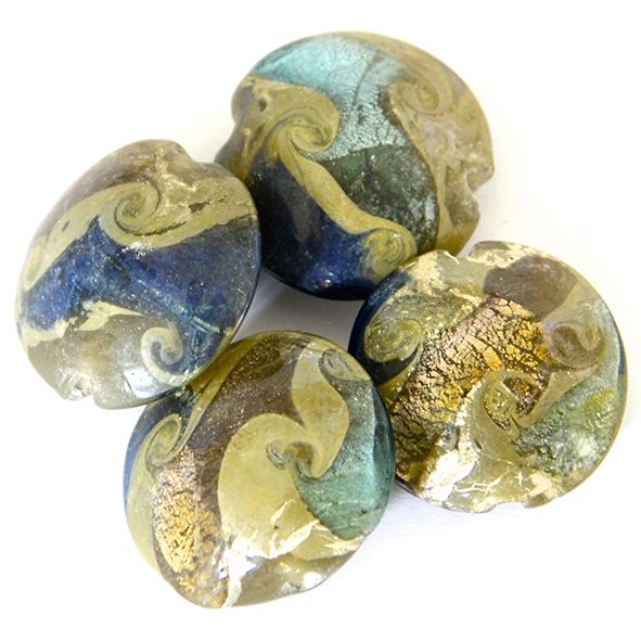 GL2863 Silver Lined Pastel Swirl Discs