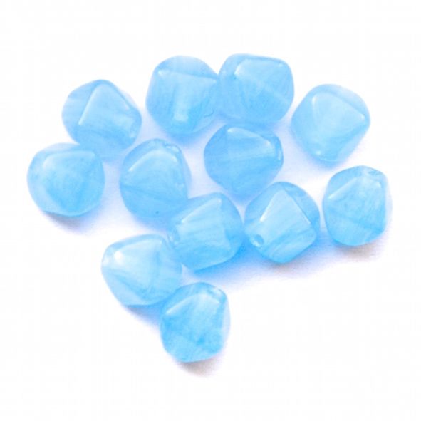 GL4155 6mm Turquoise Marl Bicone