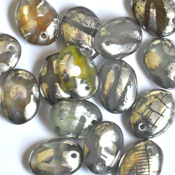 GL5695 10 Small Top Drilled Mirror Ovals