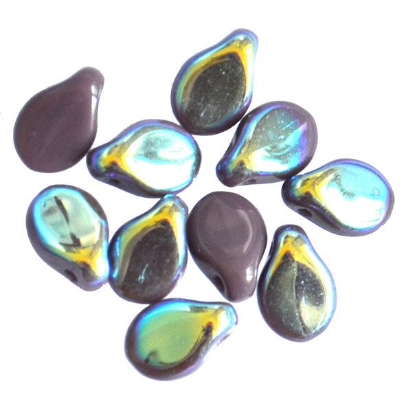 GL5711 Op Purple AB Pip Beads