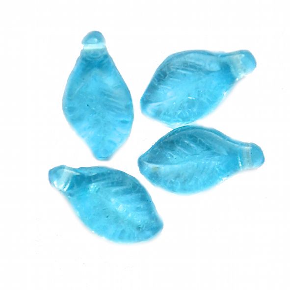 GL5816 Light Turquoise TO Leaf Bead