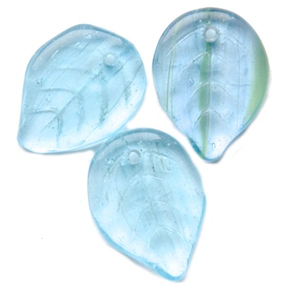 GL6144 18x12mm Flat TO Soft Denim Leaf