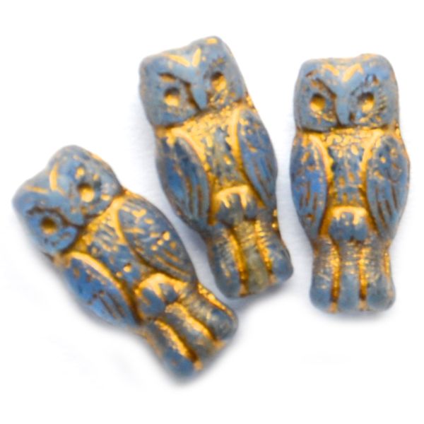 GL6342 Blue Owl Bead