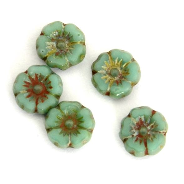 GL6476 6mm Teal Disc Flower