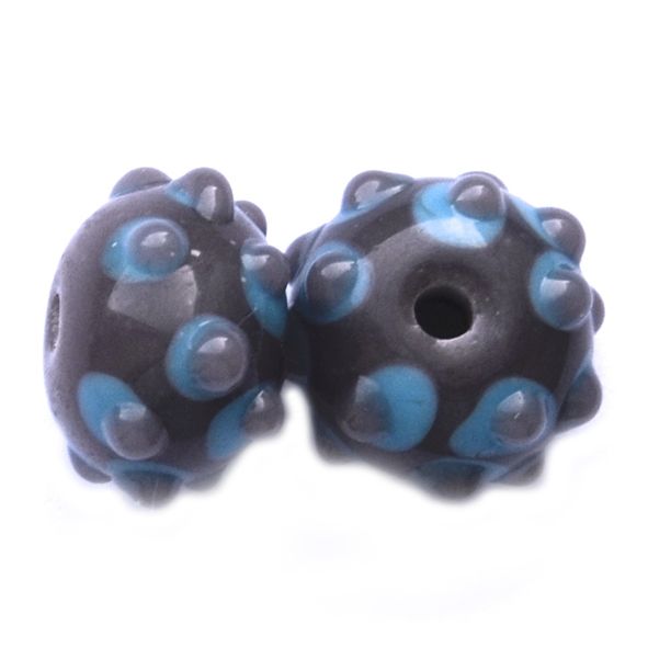 GL6515 Lilac/Turquoise Dotty Beads