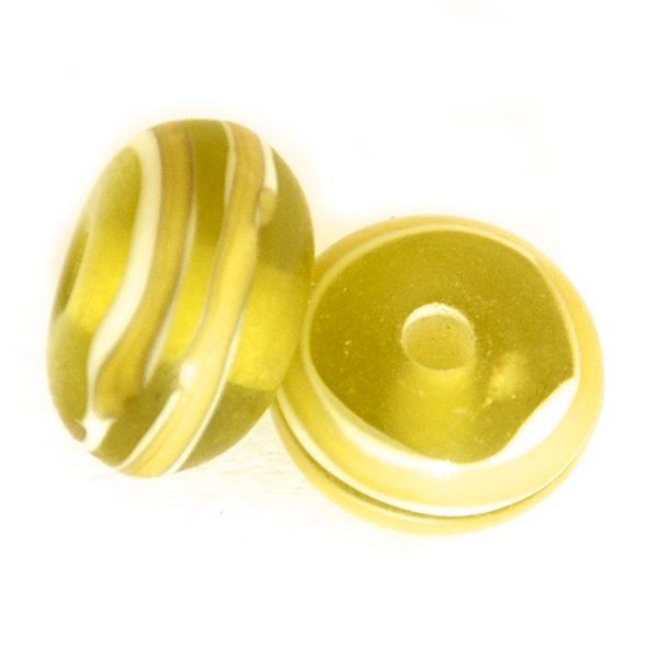 GL6590 Yellow Banded Beads