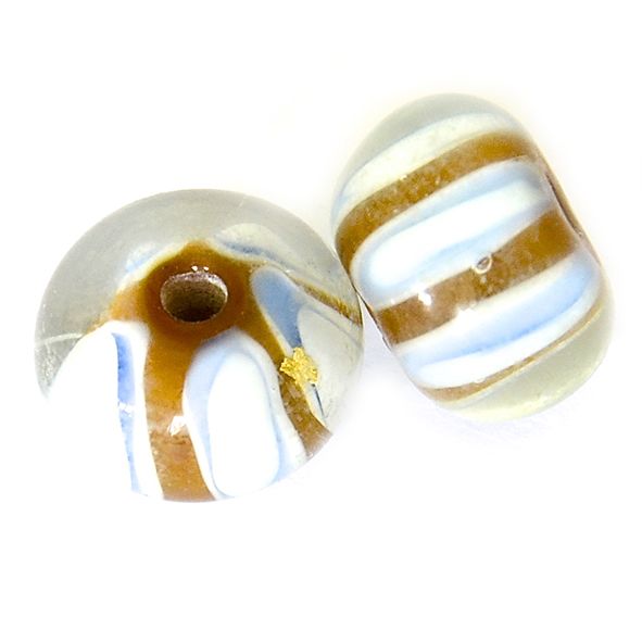 GL6647 Deckchair Stripe Rondelle Bead