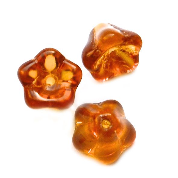 GL6727 8mm Amber Trumpet Flower