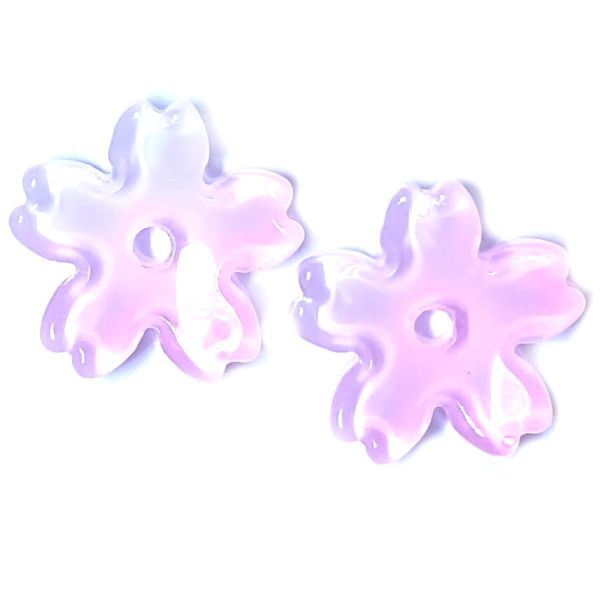 GL6805 Pink 15mm Cherry Blossom Bead