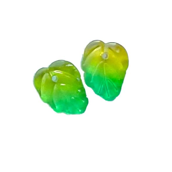 GL6873 15mm Two Tone Woodland Leaf Bead