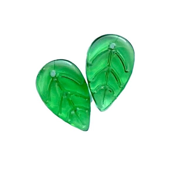 GL6874 18mm Green Leaf Bead
