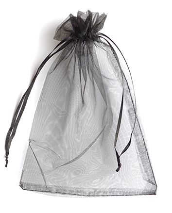 BG222 Large Black Organza Gift Bag
