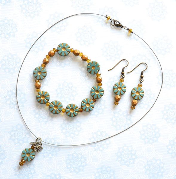Margarita Set Teal and Gold