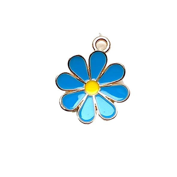 MB1095 16mm Cornflower Blue Flower Pendant