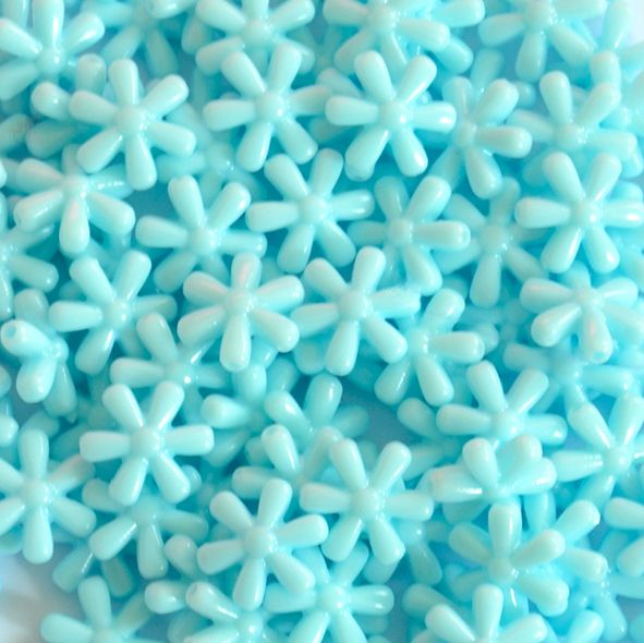 PB187 14mm Aqua Flower Bead