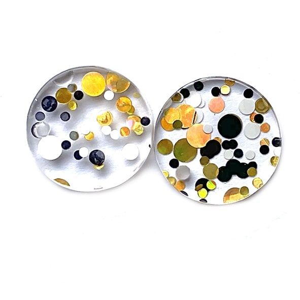 PB273 Glitter Ball Sparkly Resin Pendant