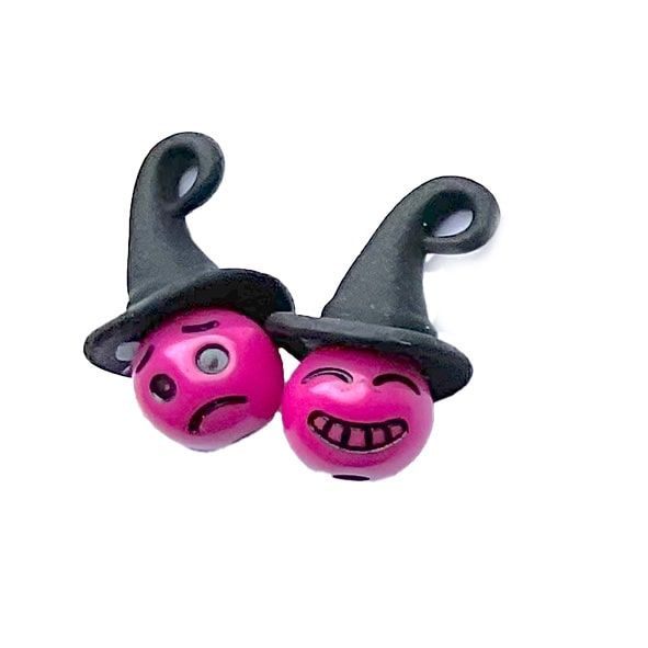 PB284 Fuchsia Witches Head Charm