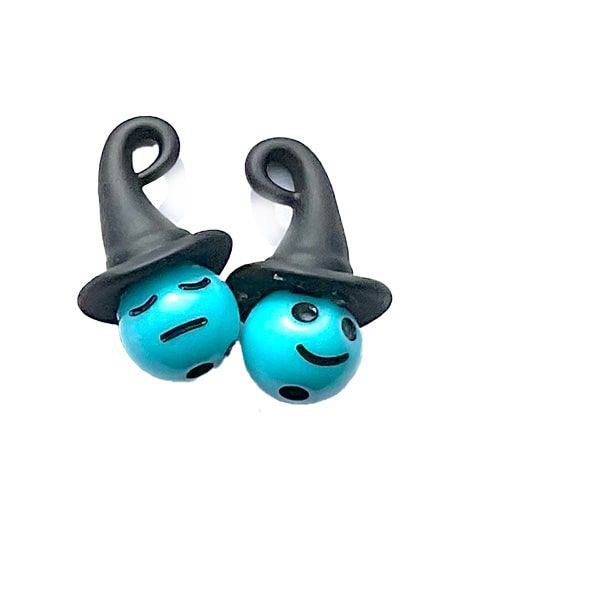 PB287 Aqua Witches Head Charm