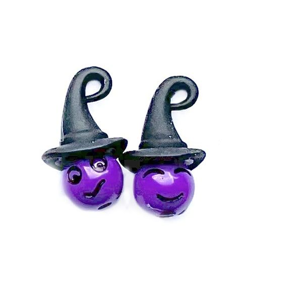 PB290 Purple Witches Head Charm