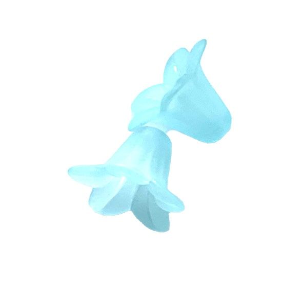 PB313 17mm Aqua Bluebell flower bead