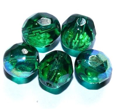 FG862 8mm Teal AB Facet