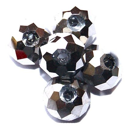 CC1257 4x6mm Faceted Full Argentum Rondelle