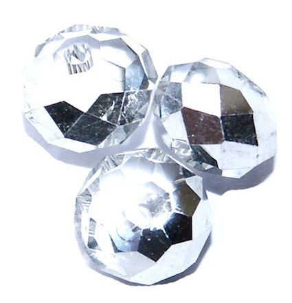 CC1300 6x8mm Faceted Half Argentum Rondelle