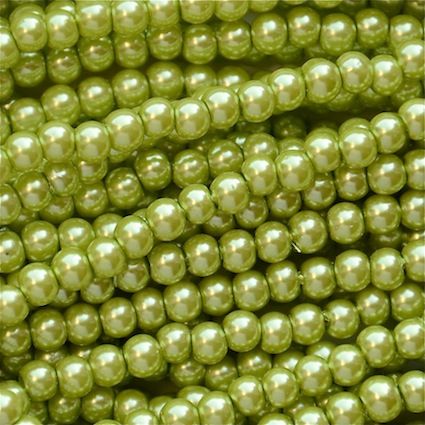 GP420 4mm Bright Eau de Nil Glass Pearls