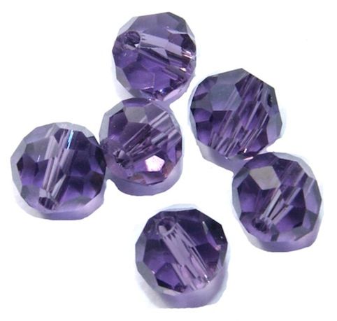 CCR413 4mm Amethyst Cut Crystal Round