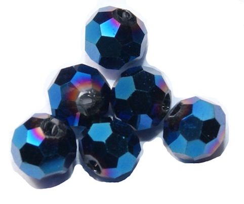 CCR420 4mm Cobalt Scarab Cut Crystal Round