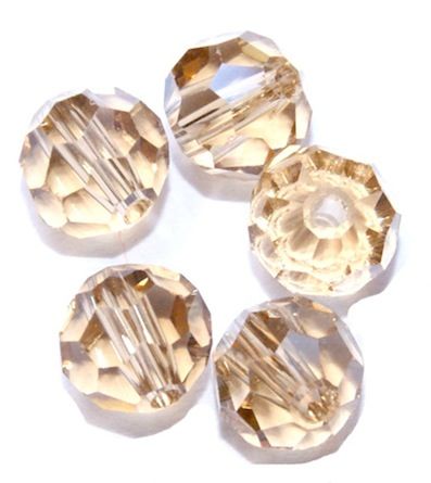 CCR605 6mm Lt Colorado Topaz Cut Crystal Round