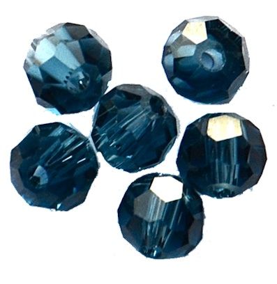 CCR611 6mm Montana Sapphire Cut Crystal Round