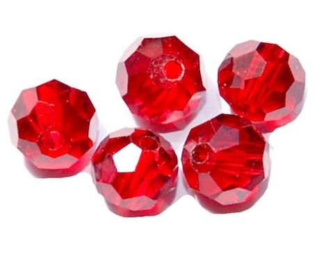 CCR616 6mm Dark Siam Cut Crystal Round