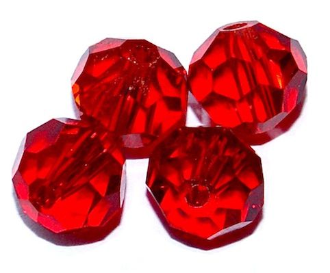 CCR816 8mm Dark Siam Cut Crystal Round