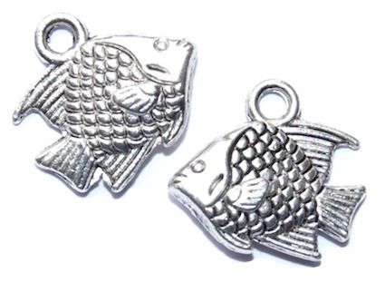 MB840 Silver Angel Fish Charm