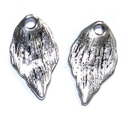 MB852 16x9mm Antique Silver Metal Leaf