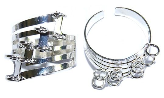 FNx304 Silver Diagonal Loop Ring Shank