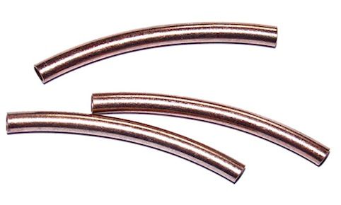 MB645C 35mm Hollow antique copper metal tube bead