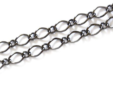 FN135 Black Mixed Link Curb Chain