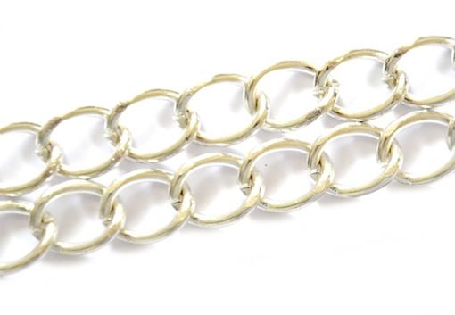 FN137 Silver Large Curb Chain