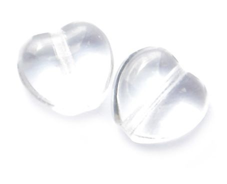 GL0759 Clear Heart Bead