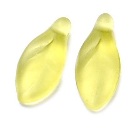 GL1587 Frost Lime Cross Hole Leaf