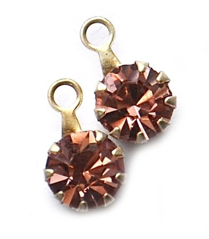 CD202 Lilac Crystal Stone in Drop Setting