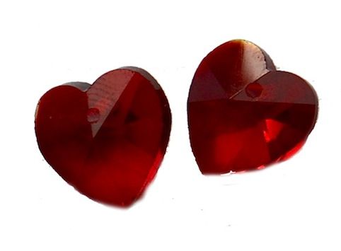 CC0991 10mm Siam Crystal Heart