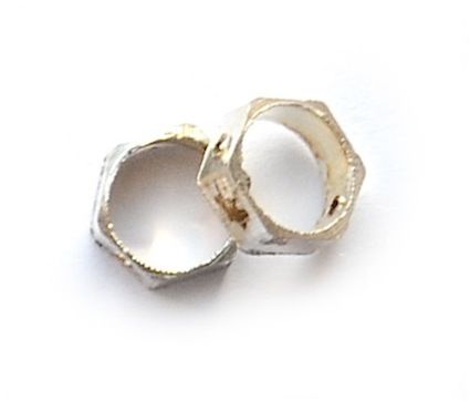 MBx028 6mm Pierced Silver Metal Hoop