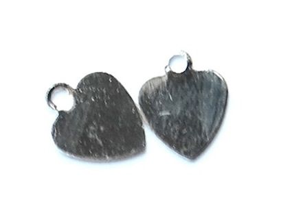 MB063 6mm Silver Metal Heart Pendant