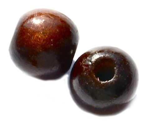 WD1801 18mm Dark Brown Wooden Round