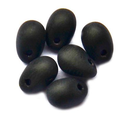 GL1218 4x6mm Frost Black Drop