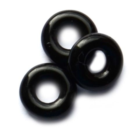 GL3370 Black Glass Dinky Donut Bead