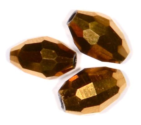 CC1125 8x6mm Full Aurum Faceted Oval